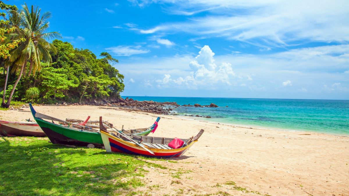 Beach and Fishing Boat, Koh Lanta Beach and Fishing Boat, Koh Lanta
